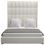 Nativa Interiors Moyra Box Bed, Off White, Ca King, Headboard Height: High