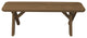 Cedar Cross-Leg Bench, Mushroom Stain, 4 Foot