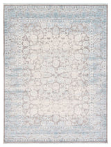 Contemporary Classique 10'x13' Rectangle Creme and Blue Area Rug