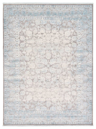 Contemporary Classique 10'x13' Rectangle Creme and Blue Area Rug