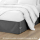 Bare Home Microfiber Bed Skirt , 15" Drop Length, Gray, King
