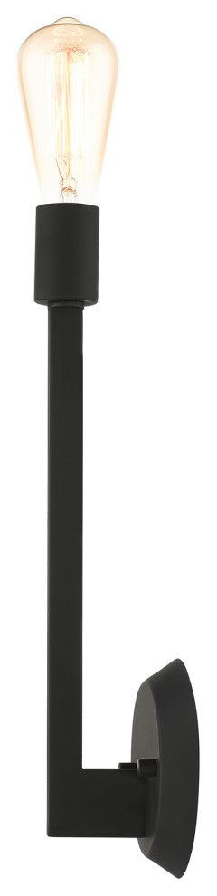Livex Lighting Prague 1 Light Black ADA Single Sconce