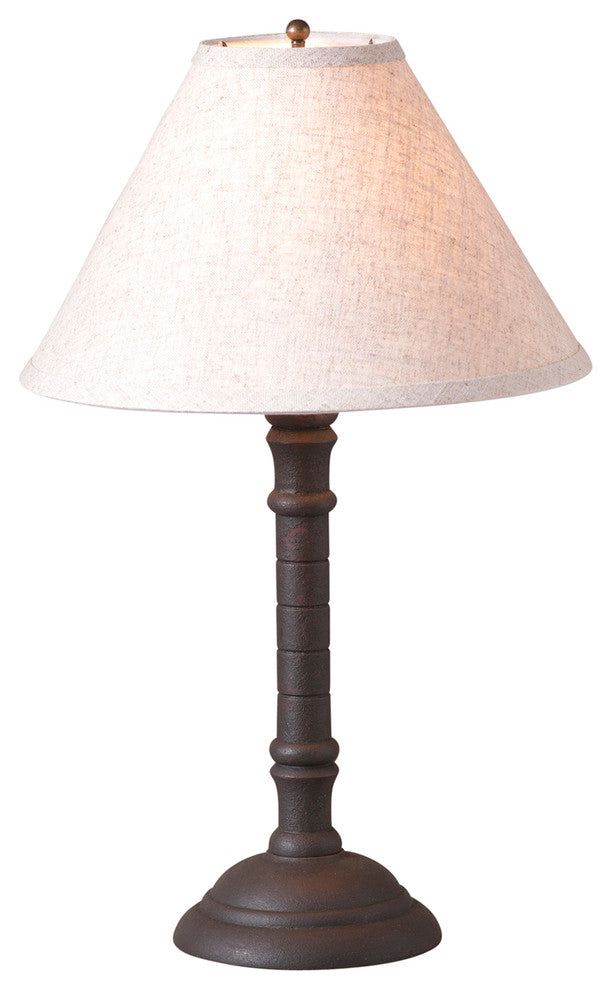 Irvin's Country Tinware Gatlin Lamp in Hartford Black with Shade