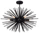 Sami Sputnik Black 6-Light Industrial Chandelier Sphere Globe