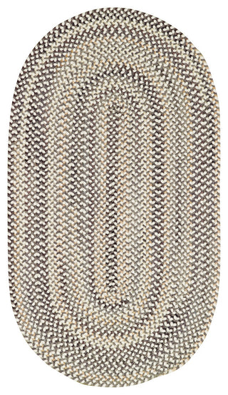 Sherwood Braided Oval Rug, Smoke, 2'x8' Runner