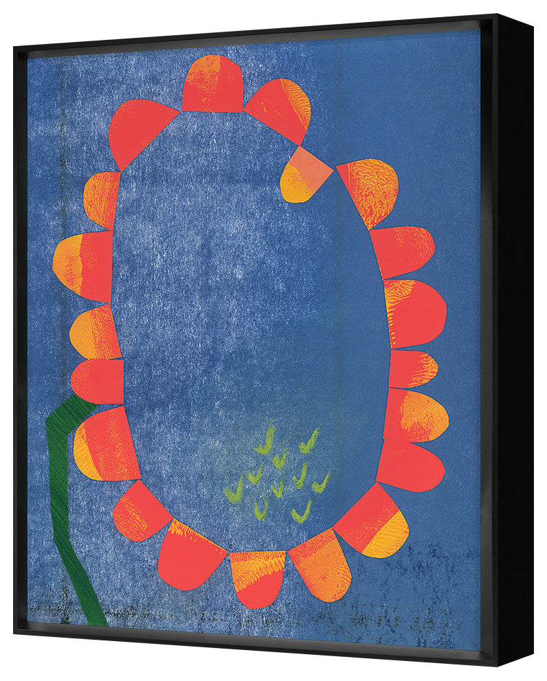 Flower Collage 4 Fine Art Print, Black, 30"x24"