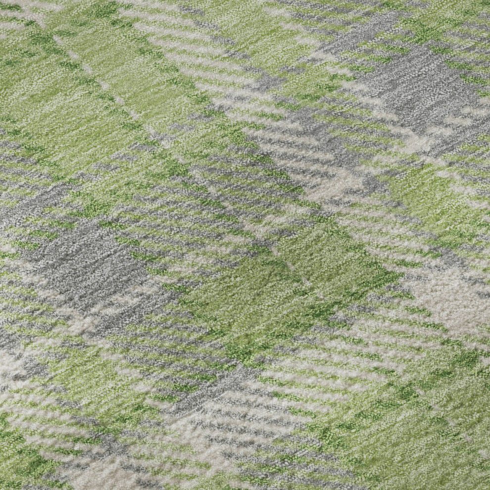 Premium Machine Washable Mayfield AMF563 Green 9' x 12' Rug