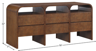 Giada Solid Wood And Veneer Dresser, Brown, Dresser