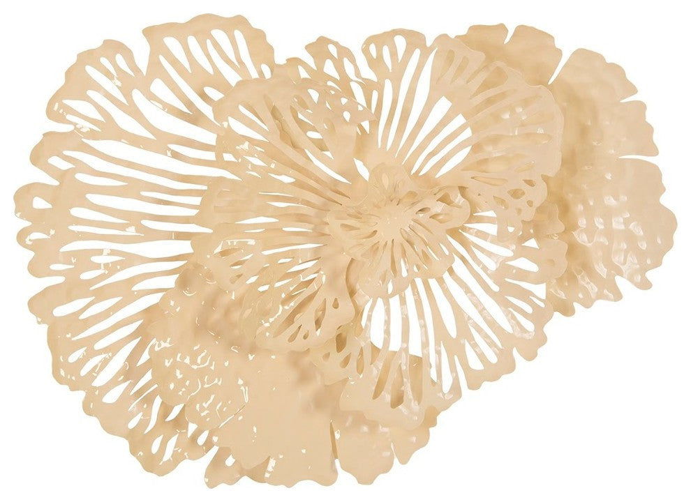 Flower Wall Art, Ivory, Small