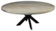 Felix 7-Piece Dining Set With 60" Round Dining Table and 6 Teal Velvet Chairs