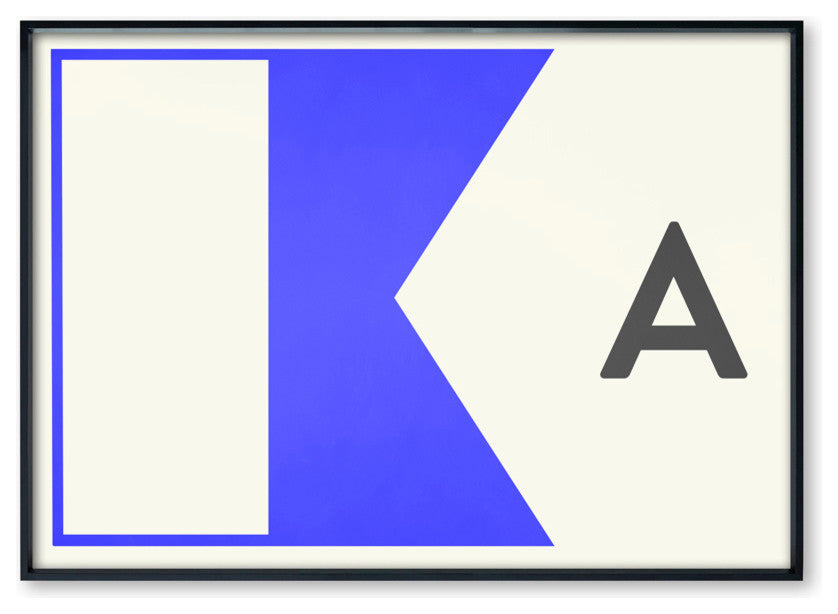 Navy Signal Print, Letter A, Nautical Flag, 59.5"x42", Center Right