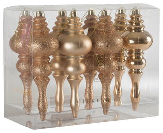 Vickerman 7" Finial 4 Finish Asst 8/Bx, Cafe Latte, 7"