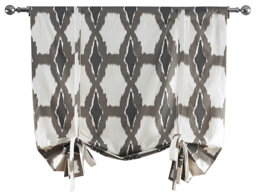Sorong Printed Cotton Tie-Up Window Shade Single Panel, 42W x 63L