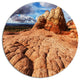 Tough Rocks In Vermillion Cliffs, Landscape Disc Metal Wall Art, 23"