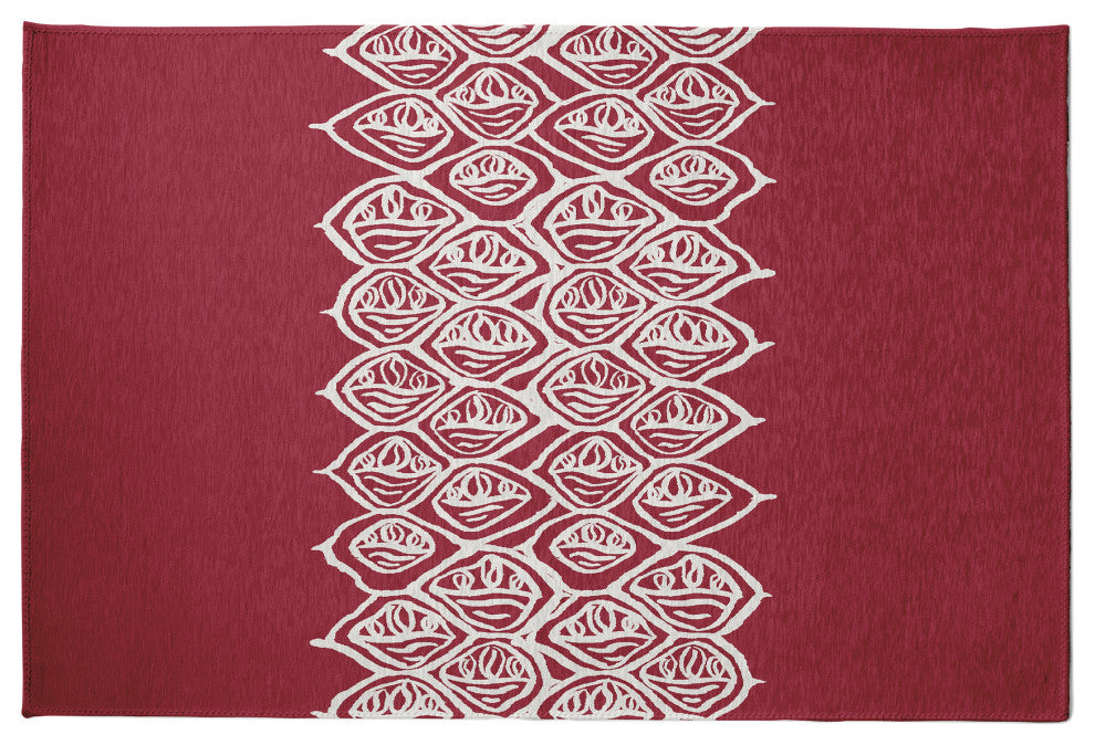 Cowry Stack Rug, Red, 4'x6'