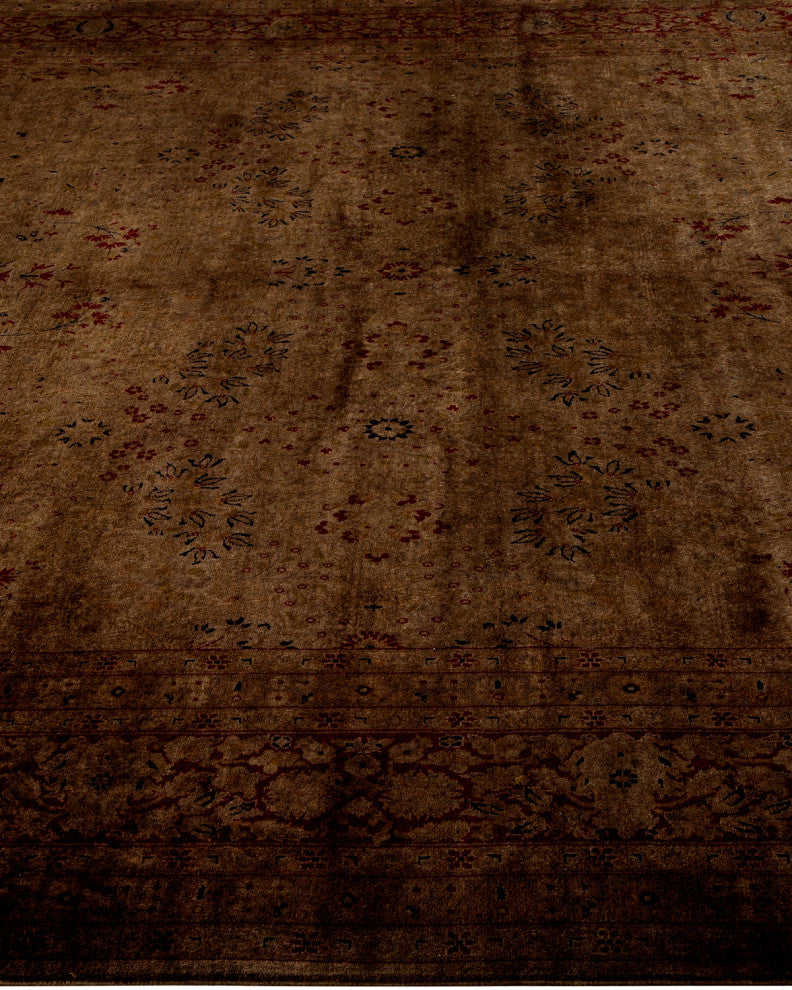 Fine Vibrance, One-of-a-Kind Hand-Knotted Area Rug Brown, 8' 3" x 16' 0"