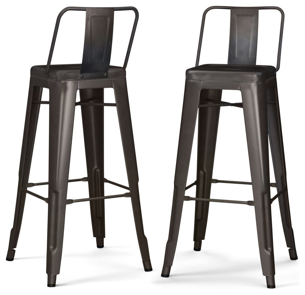 Rayne 30 inch Metal Bar Stool (Set of 2)