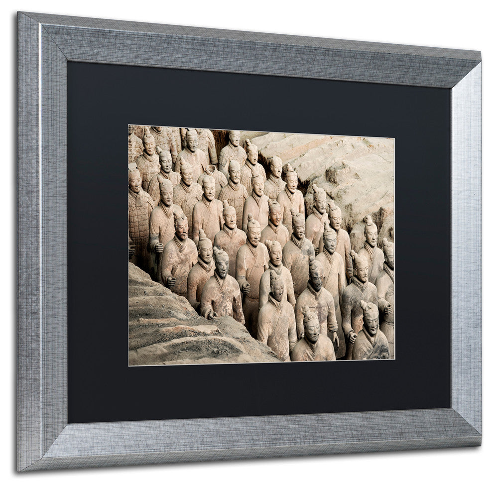 Philippe Hugonnard 'Terracotta IV' Art, Silver Frame, Black Matte, 20"x16"