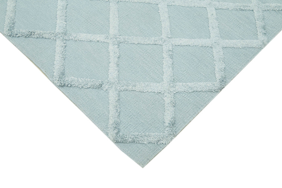 Rug N Carpet - Handwoven Modern Design 8' 0'' x 10' 0'' Wool Flatweave Kilim Rug