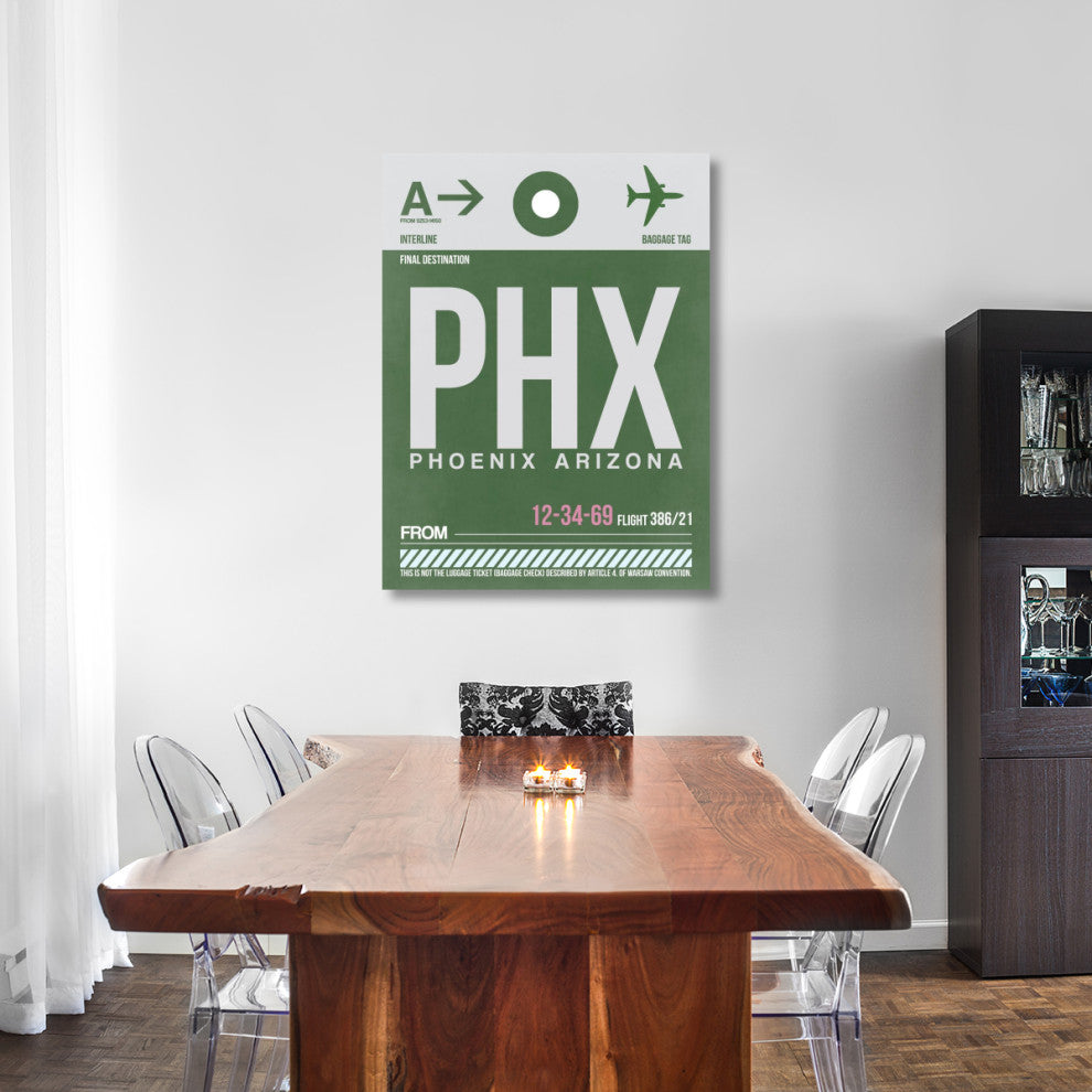 "PHX Phoenix Luggage Tag 1" Fine Art Print