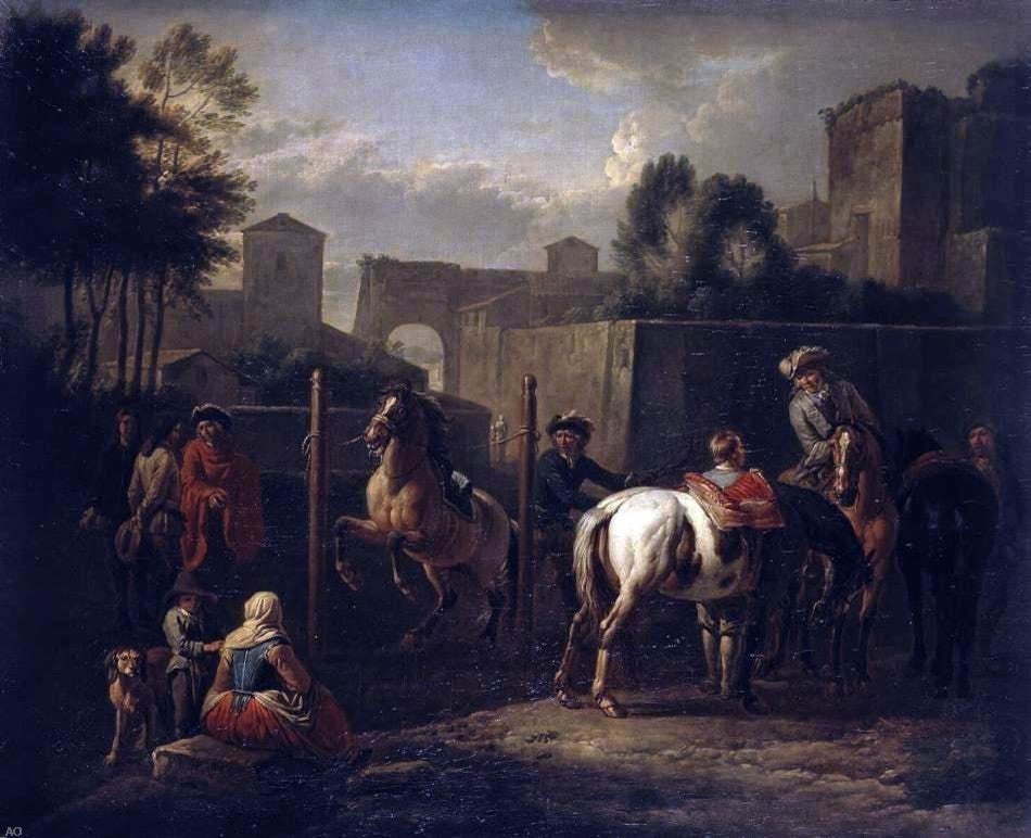 Pieter Van Bloemen Open-Air Manege, 20"x25" Wall Decal