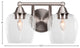 Paramount 2-Light Bath Bar, Brushed Nickel, 6" Clear Bubble Glass