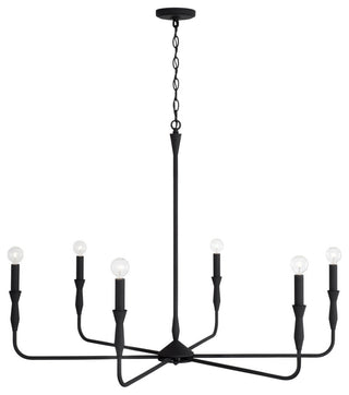 Capital Lighting 450362 Paloma 6 Light 41"W Candle Style - Textured White