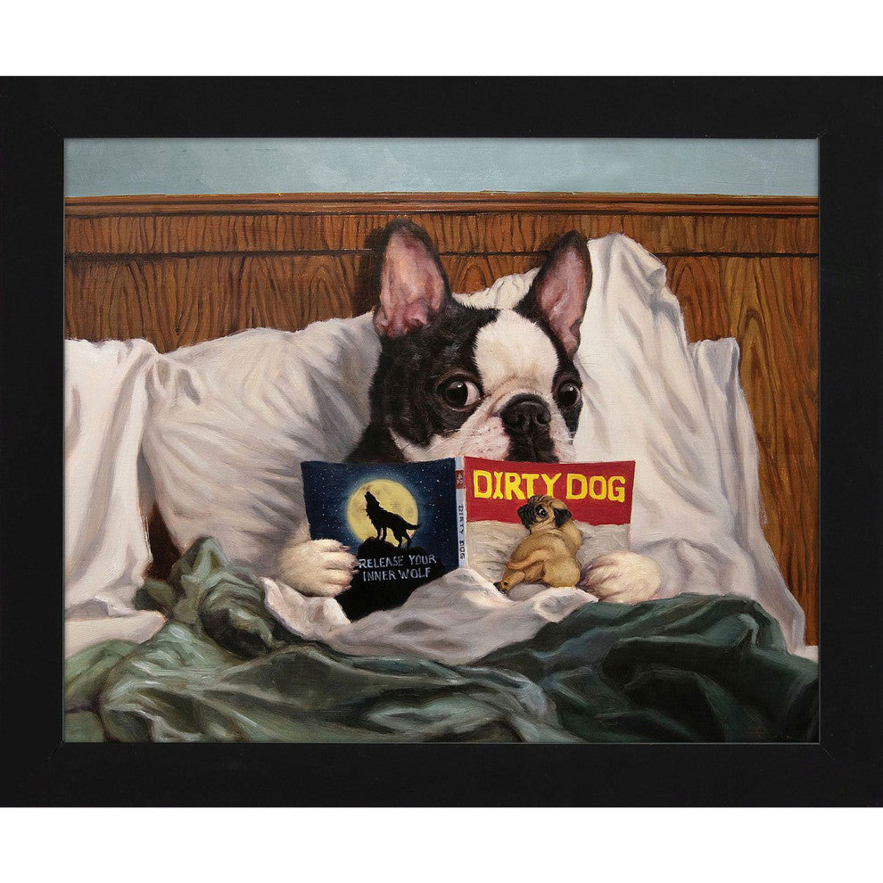 Dirty Dog Non-Glass Framed Art