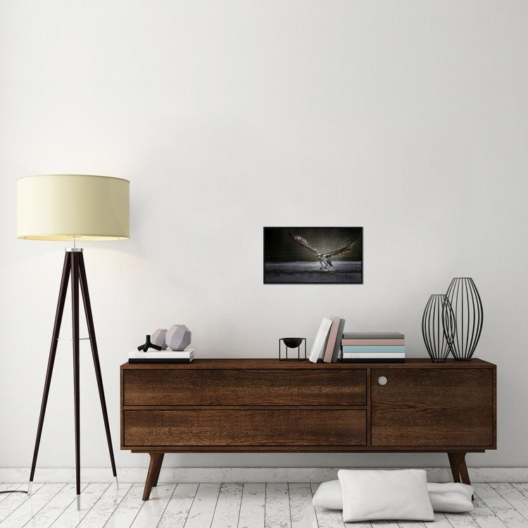 "Deadly Catch" Framed Canvas Giclee by Phillip Chang, 23x13"