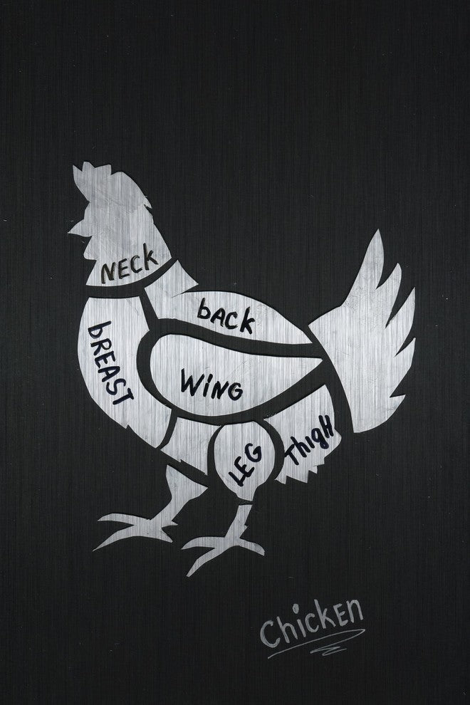 "Chicken Formation" Painting Print on Brushed Aluminum, 16"x24"