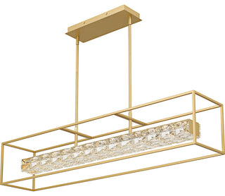 Quoizel PCDZ148 Dazzle 48"W LED Crystal Linear Chandelier - Matte Black