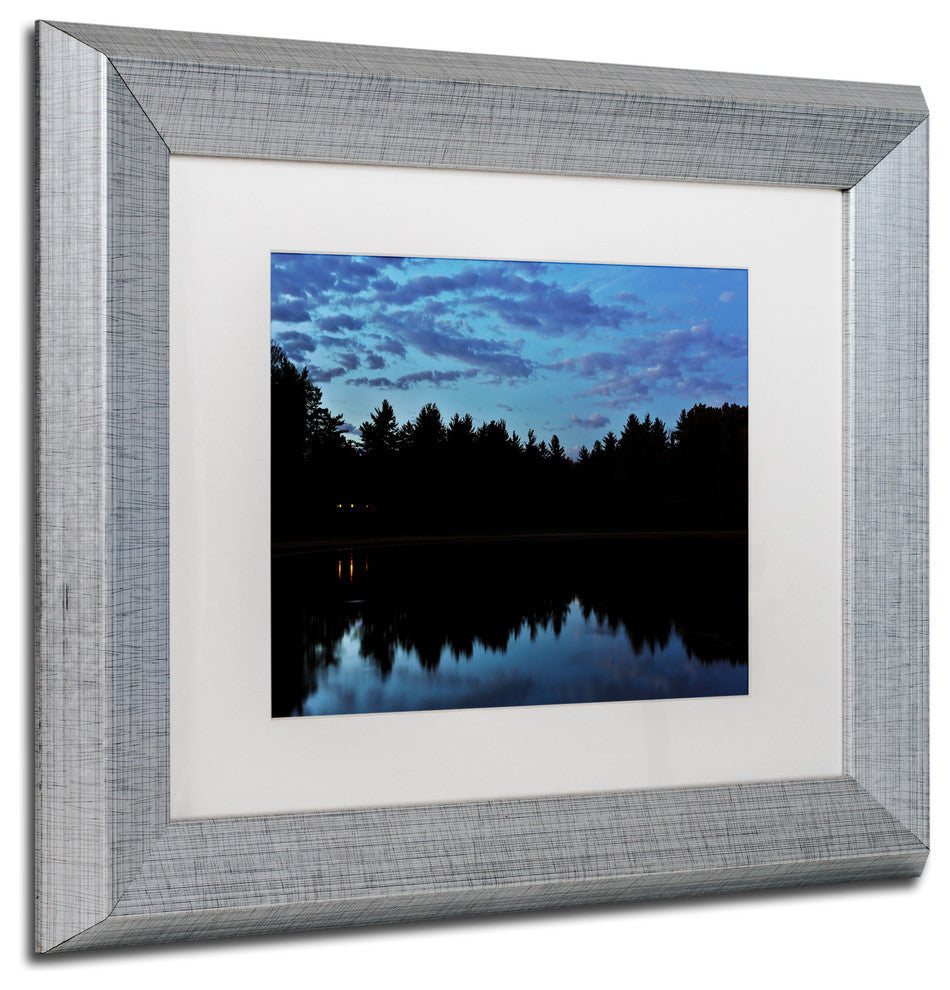 Jason Shaffer 'Findlay Night' Matted Framed Art, Silver Frame, White Mat, 14x11