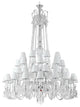 Baccarat Design Crystal Chandelier Lighting, White, 48 Lights