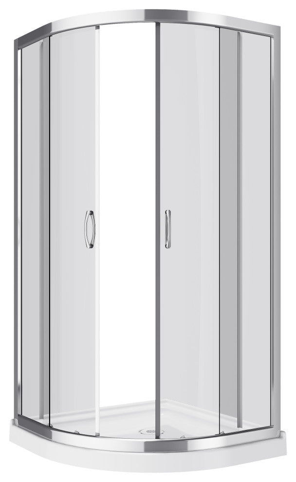 Mona 36" Neo Round Shower Enclosure Kit  With Acrylic Base Without Walls