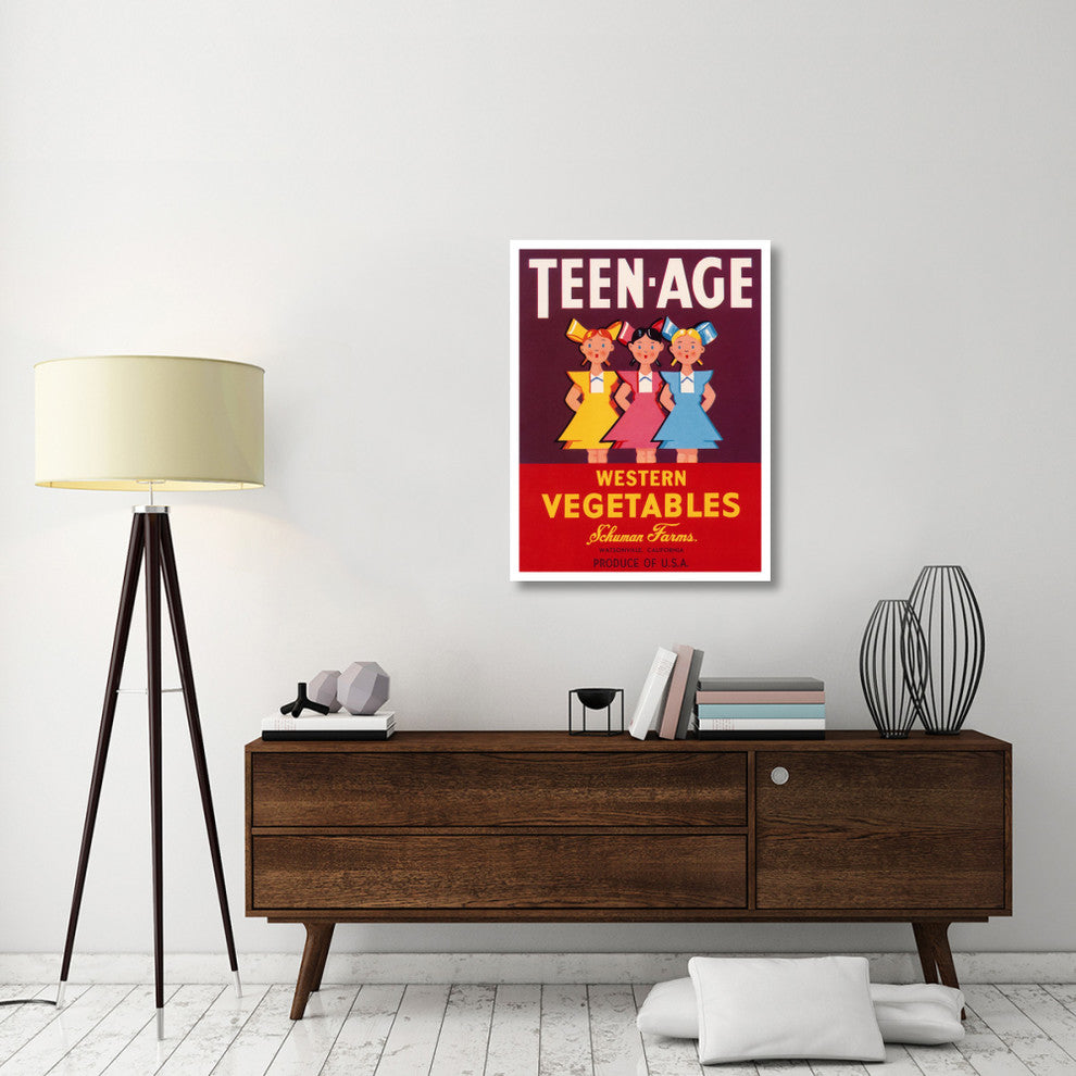 "Teen - Age Western Vegetables" Digital Paper Print by Retrolabel, 29"x38"