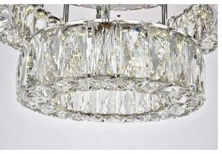 Monroe LED Light Chrome Flush Mount