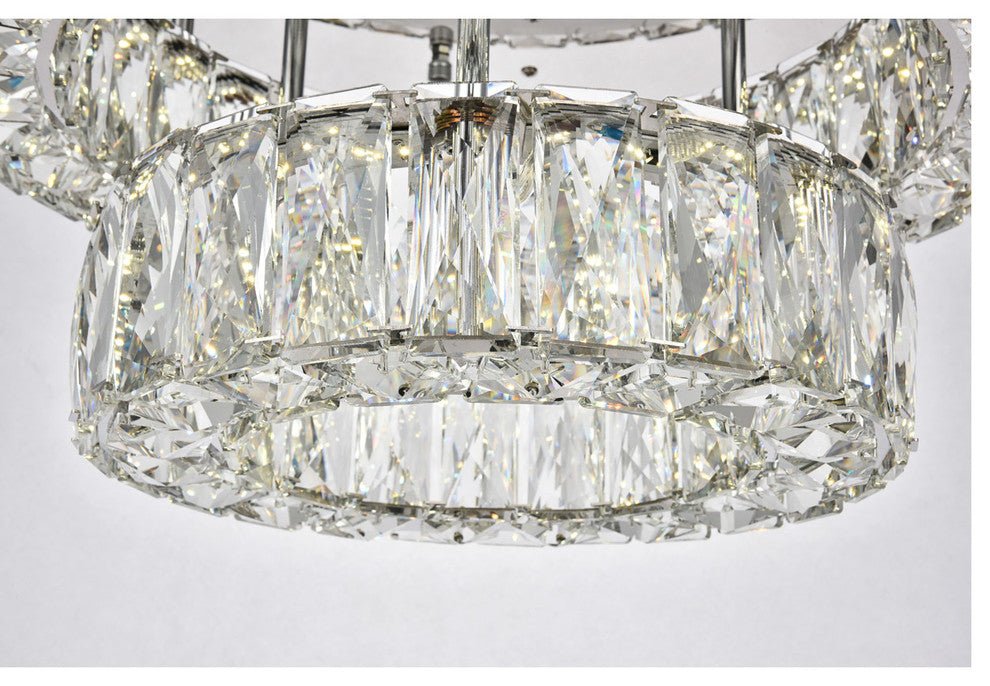 Monroe LED Light Chrome Flush Mount
