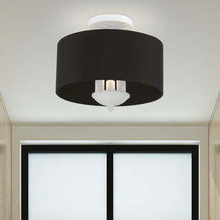 Livex Lighting 3 Light White Semi-Flush Mount