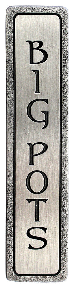 "BIG POTS" Pull Antique Pewter (Vertical)