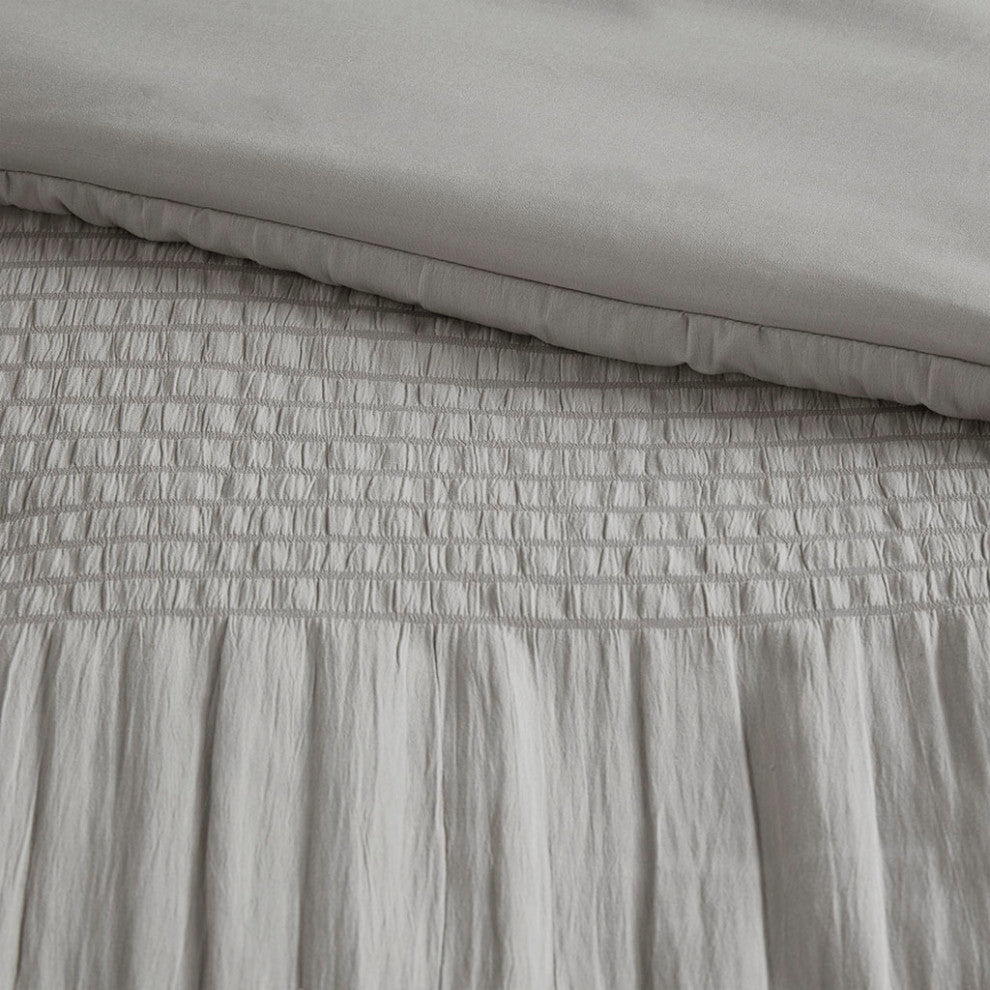 Madison Park Essentials Nimbus Casual Compelete Comforter and Sheet Set, Gray
