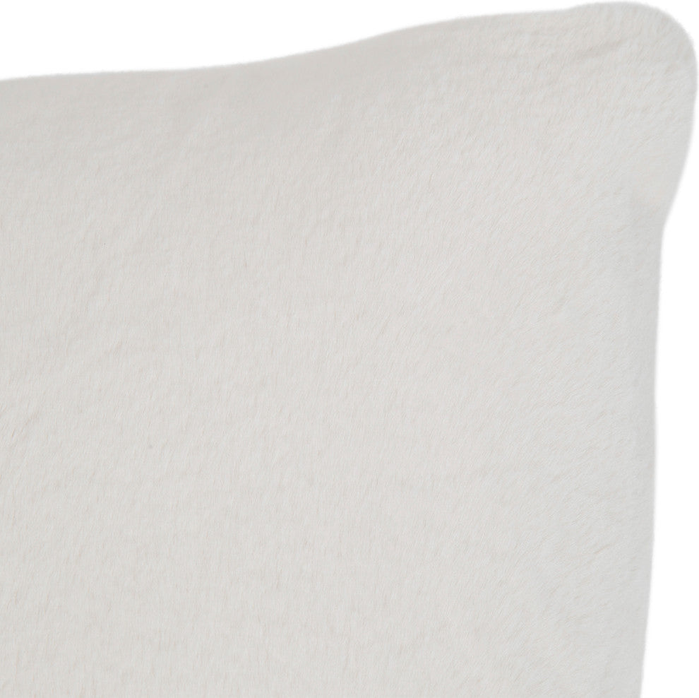 Luxe Faux Fur Pillow Cover, Cream