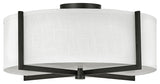 Hinkley Axis Medium Semi-Flush Mount, Black