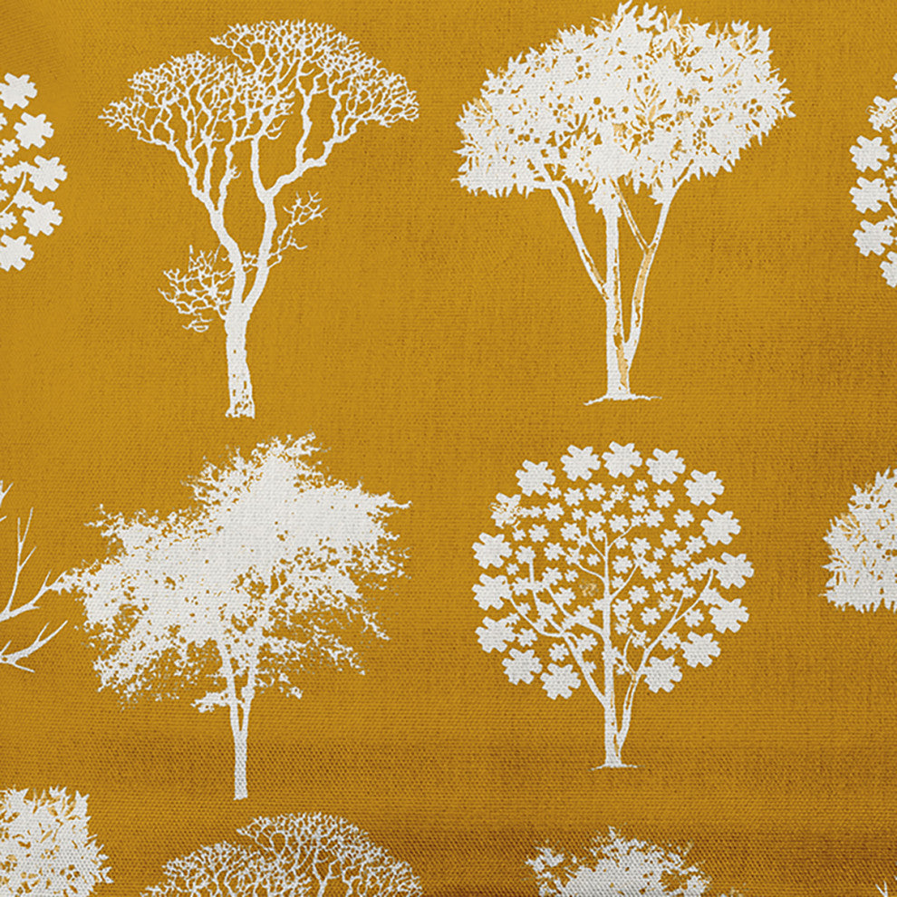 16" x 16" Field of Trees Decorative Throw Pillow, Autumn Gold