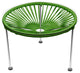 Zicatela Indoor/Outdoor Handmade Side Table, Cactus Weave, Chrome Frame