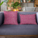 Fuchsia New Planet Cut Velvet Luxury Throw Pillow, Double sided 26"x26"