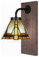 Oxbridge Wall Sconce, Matte Black & Painted Distressed Metal, 7" Zion Art