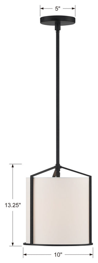 Carlyn 1 Light Black Pendant