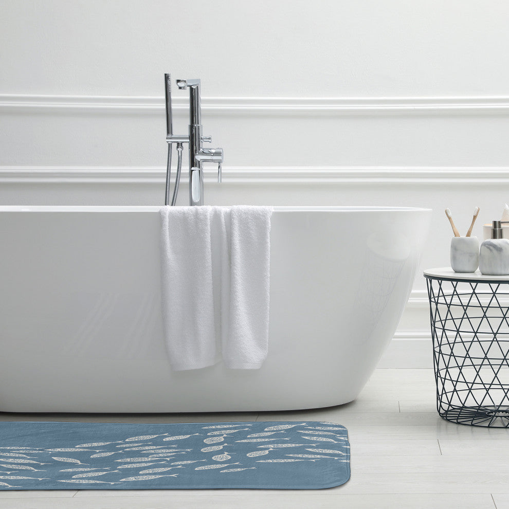 34" x 21" Escuela Bathmat, Dusty Smoke