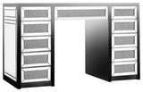 SlayStation Diamond Edition Vanity Makeup Table with 11 Drawers Unit, Black