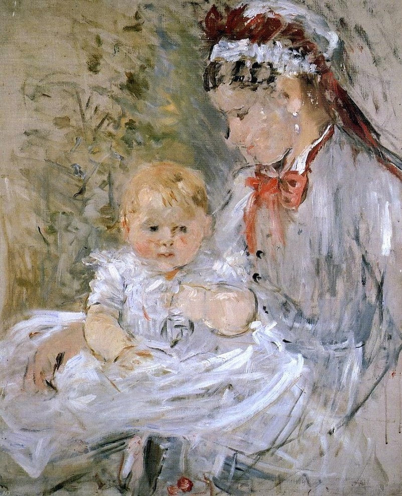 Berthe Morisot Julie With Her Nurse, Gallery Wrapped Canvas Print, 20"x25"